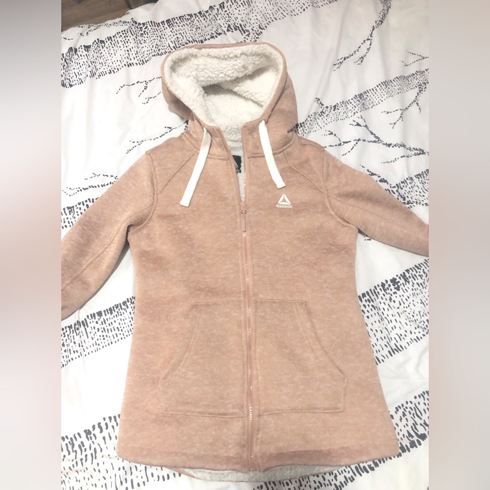 REEBOK | Warm Thick Faux Sherpa Lined Zip up Hoodie | Like New | Small